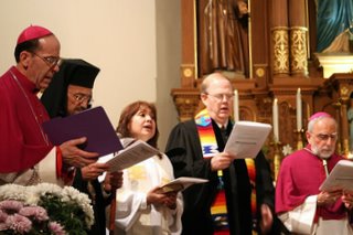 Religious Leaders at Opening Worship.   Photography by  J.D. Long-García of the Catholic Sun