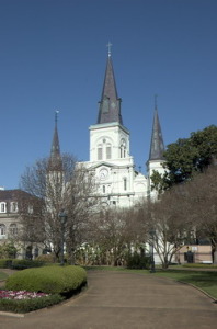The historic Cathedral of St. Louis.