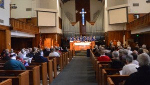 The Wednesday evening Eucharist was celebrated at the First United Methodist Church.